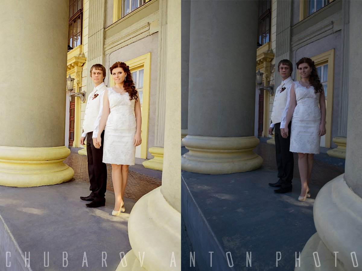 Обработка, ретушь свадебной фотографии