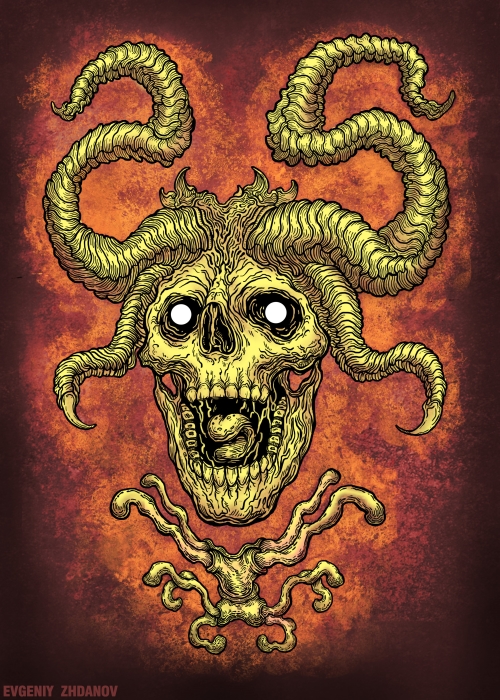 Skull with horns