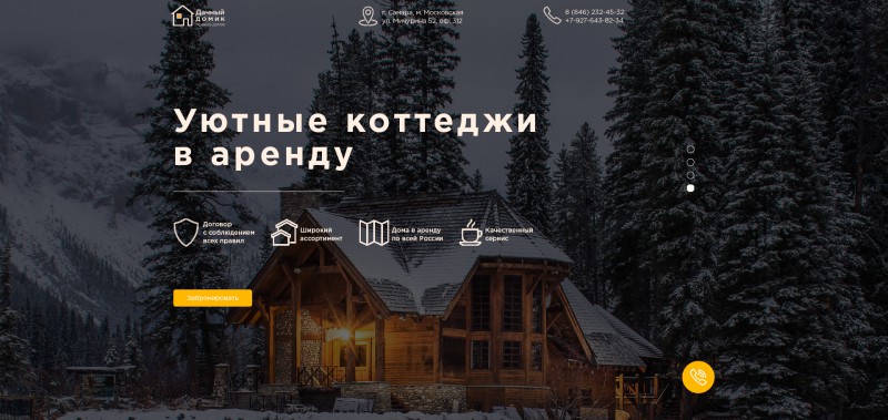 Уютные коттеджи в аренду