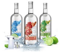 Создание этикетки для водки «Ладушка»